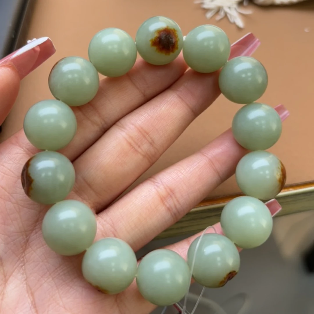 和田玉手串1226d拍一发一