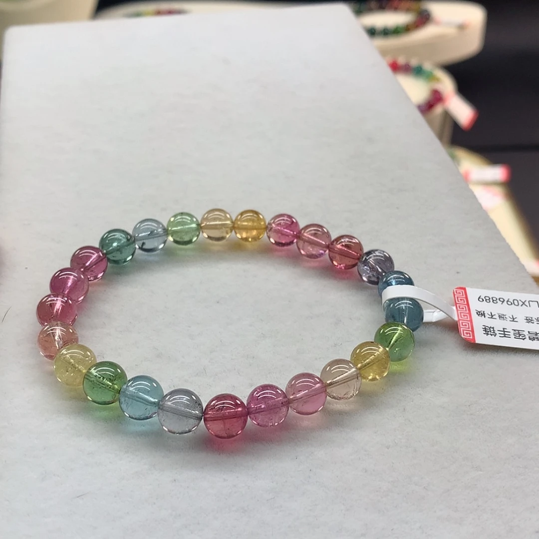 【闪购商品】手链未镶嵌碧玺碧玺荧光人鱼单圈7.5