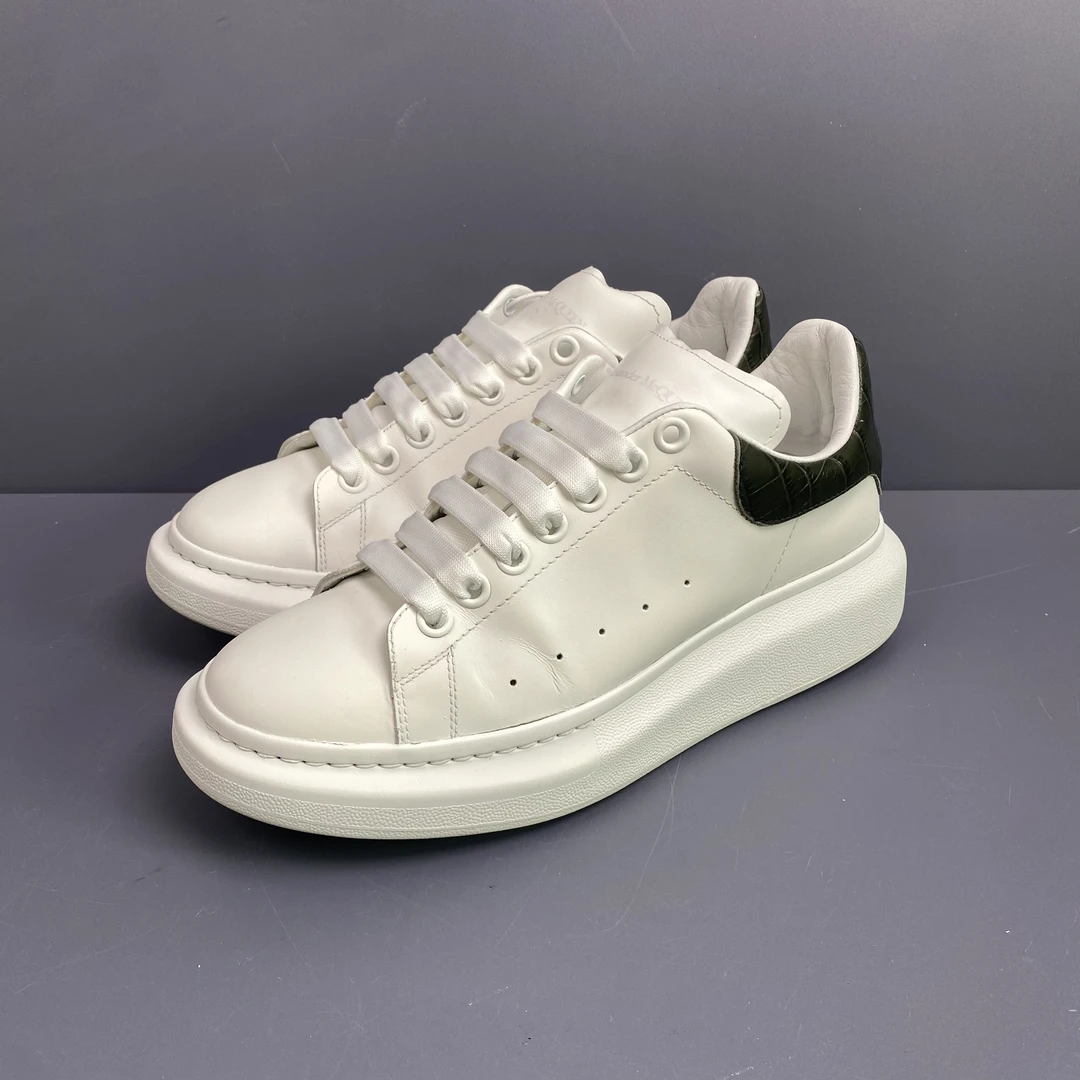 95新 Alexander McQueen/亚历山大·麦昆 41码 麦昆白绿 休闲鞋265