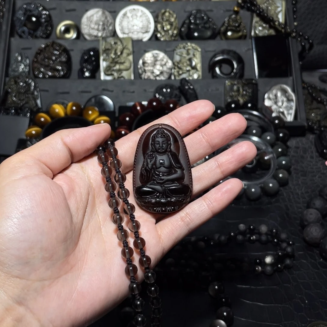 黑曜岩颈饰未镶嵌灪****龘