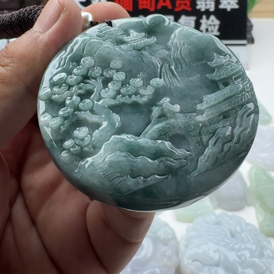 颈饰未镶嵌翡翠天然缅甸A货翡翠