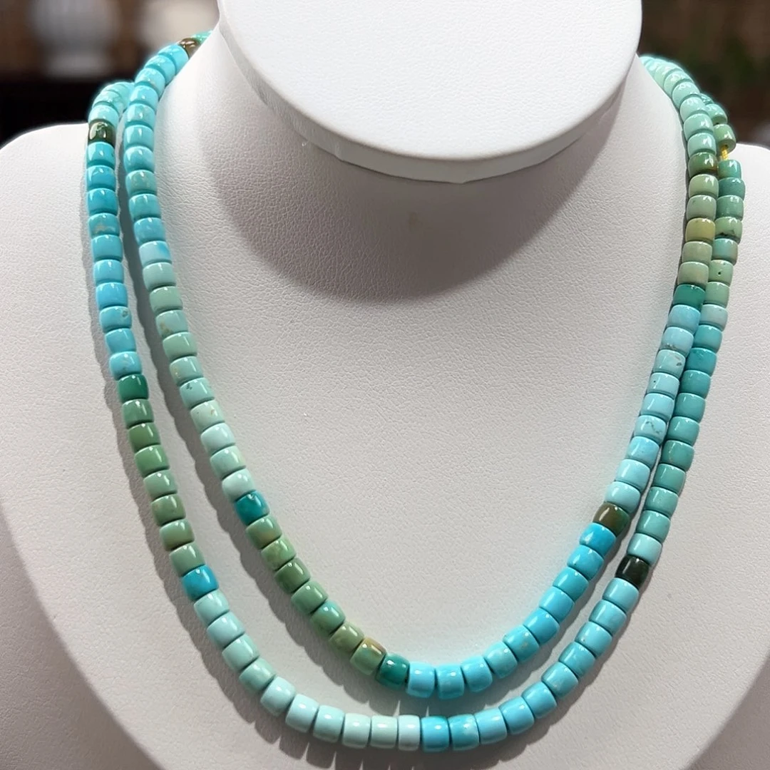 绿松石未镶嵌20直切108放漏卡4+