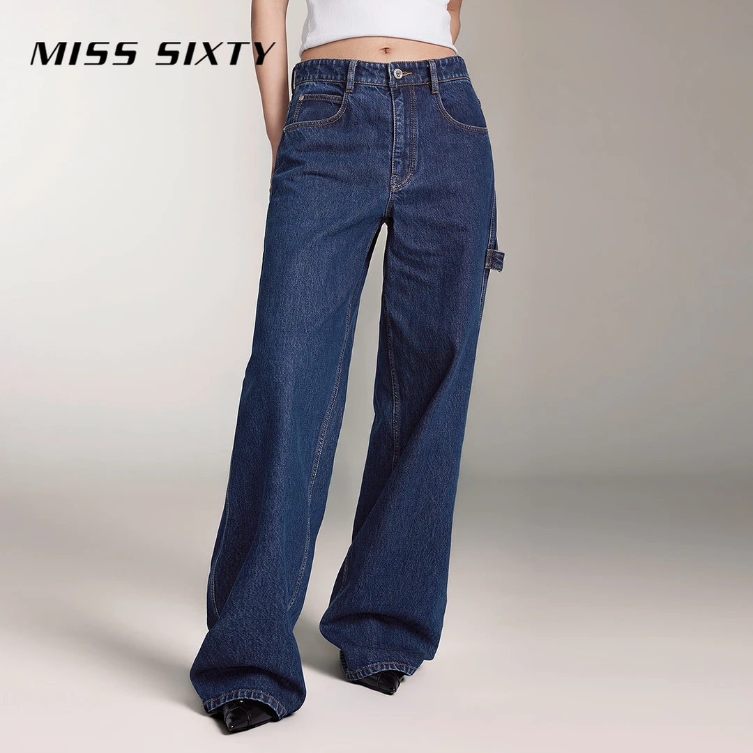 【进口牛仔面料】Miss Sixty牛仔裤女低腰直筒复古百搭