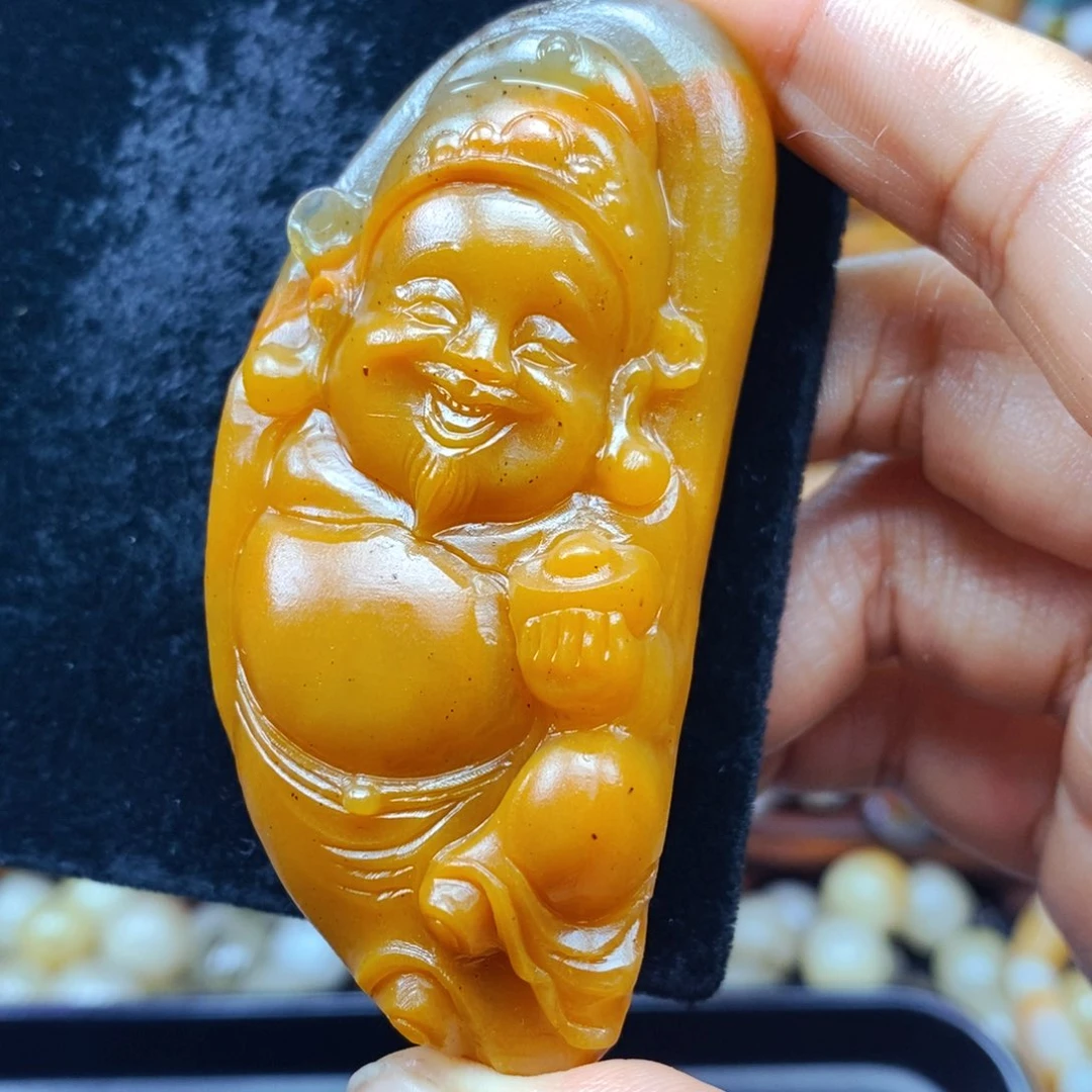 石英质玉（黄龙玉）未镶嵌颈饰