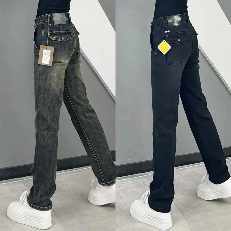 2025春秋新款男士水洗复古百搭牛仔裤简约气质直筒休闲裤舒适长裤