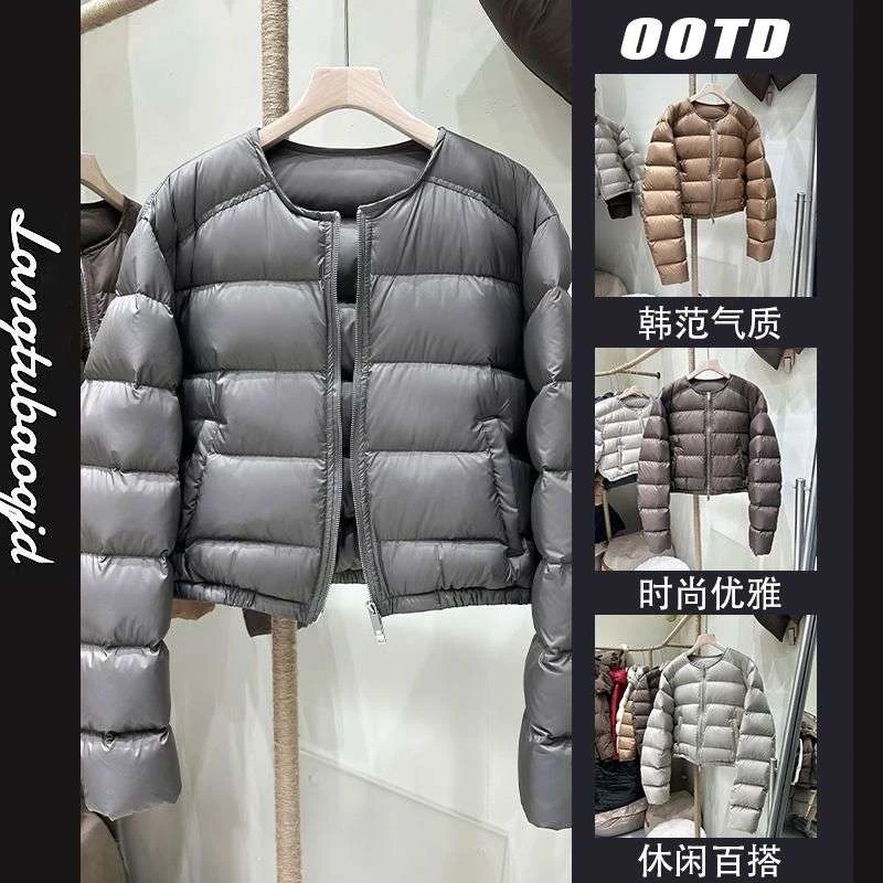 圆领短款棉服女新款秋冬季2025年百搭新款小个子面包服棉服外套
