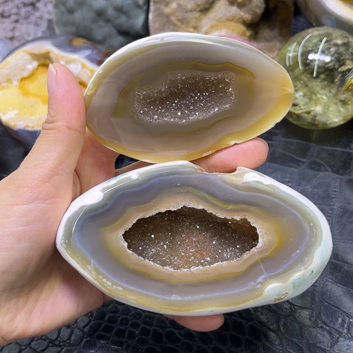 未镶嵌发饰水晶黄晶盆