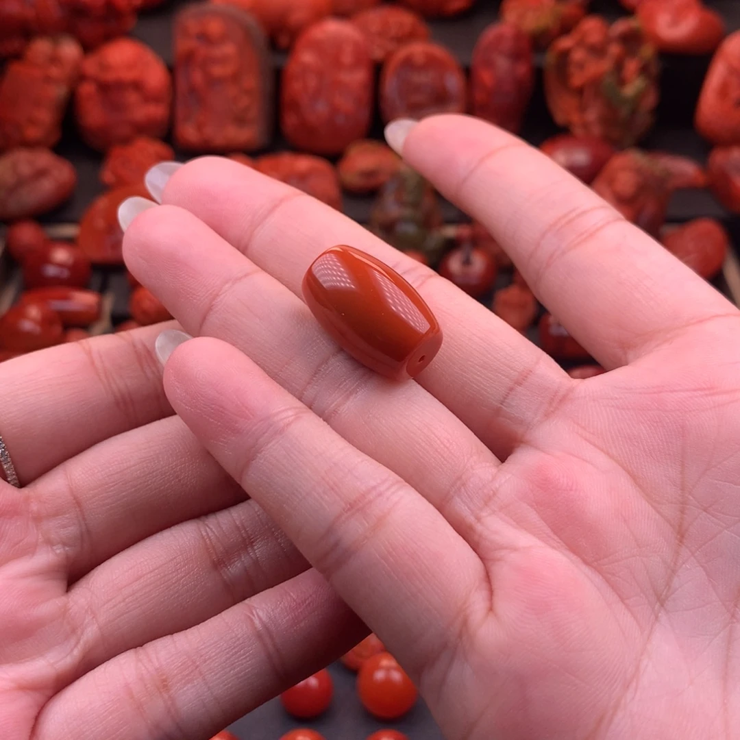 未镶嵌筒珠13mm南红玛瑙
