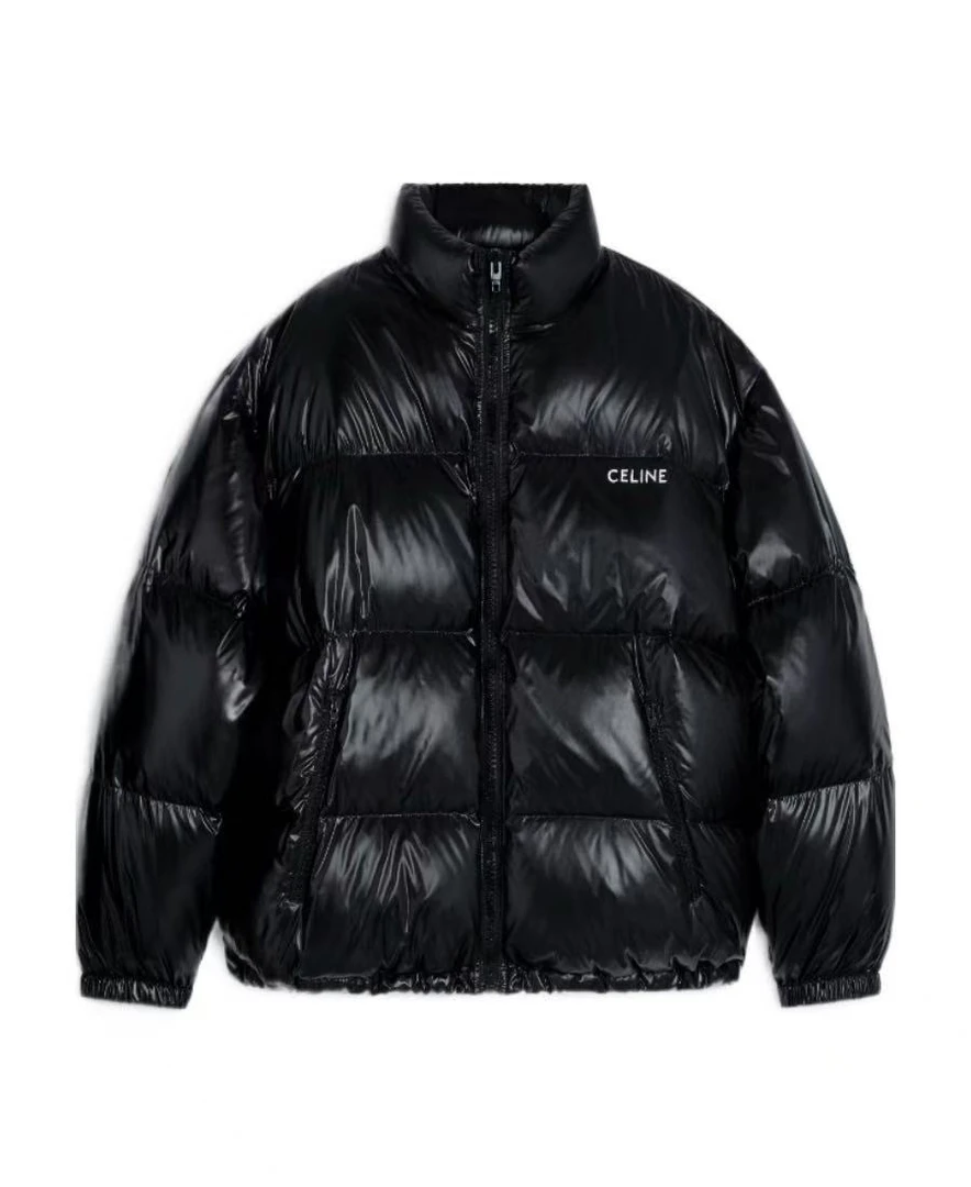 未使用 Celine/思琳 刺绣logo纯色拉链立领羽绒服