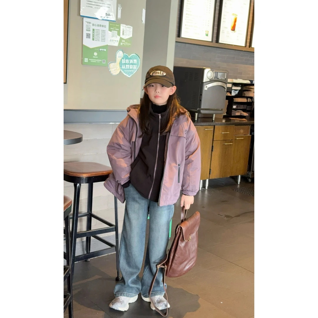 现货    【三合一】冬季儿童女童男童拼接休闲百搭外套24314