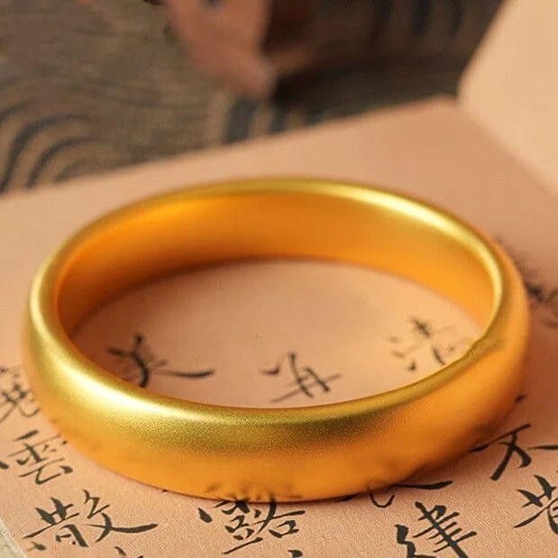足银手镯 古法轮胎手镯