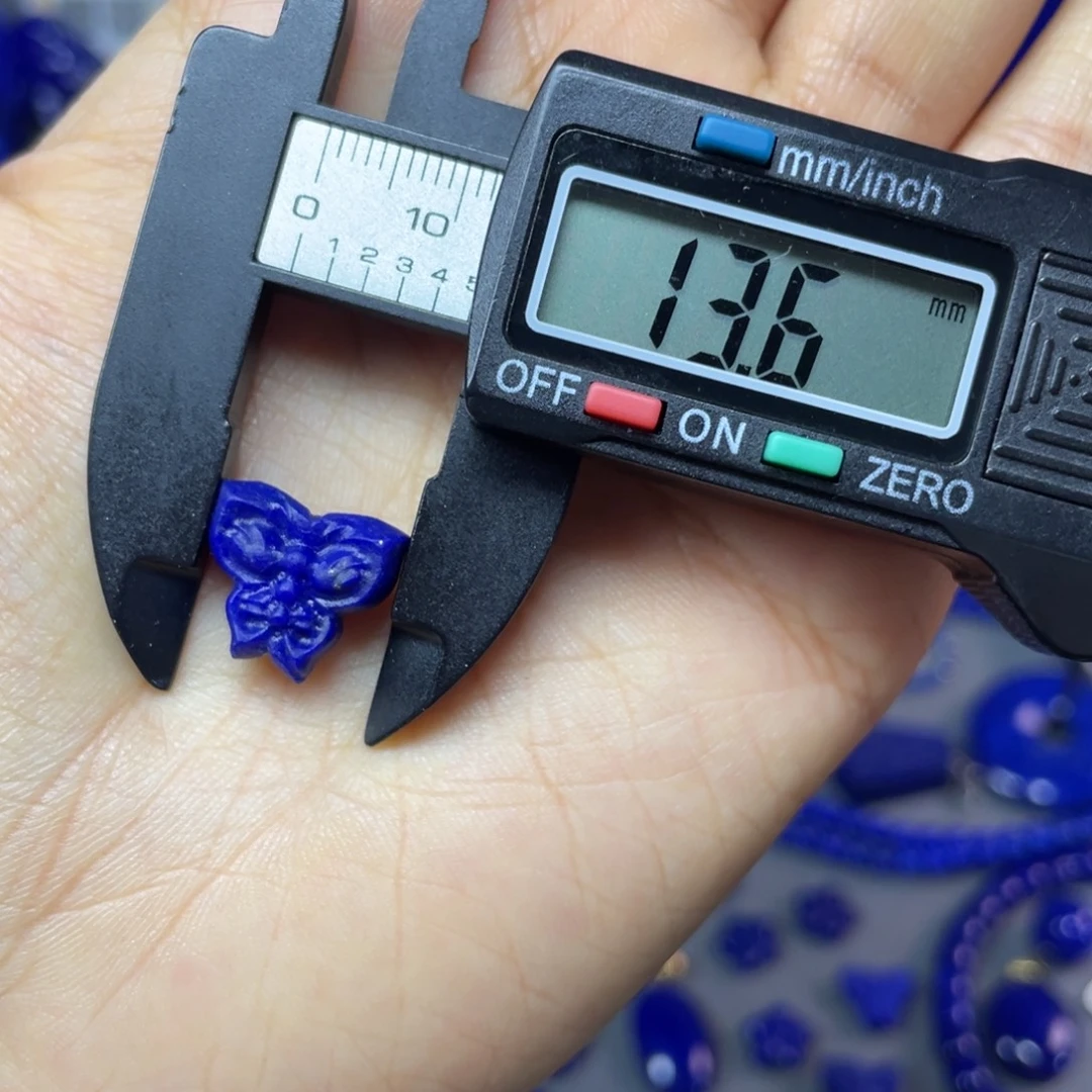 青金石未镶嵌13×12mm蝴蝶配饰