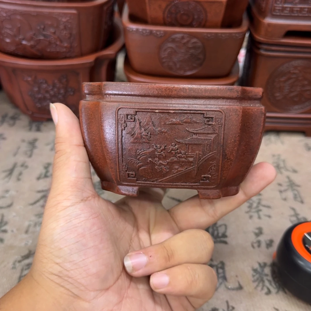 紫砂花盆10.5x5.5内经紫砂花盆