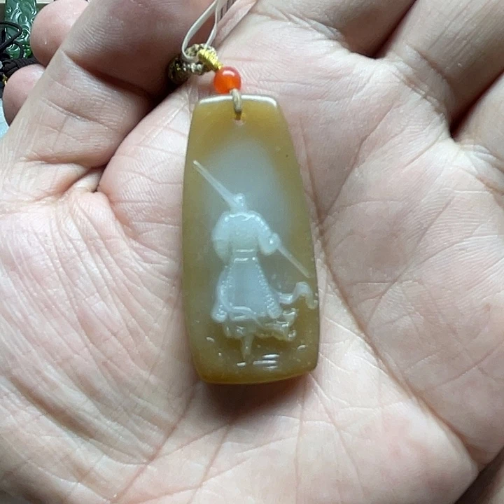 和田玉未镶嵌吊坠(不含链)