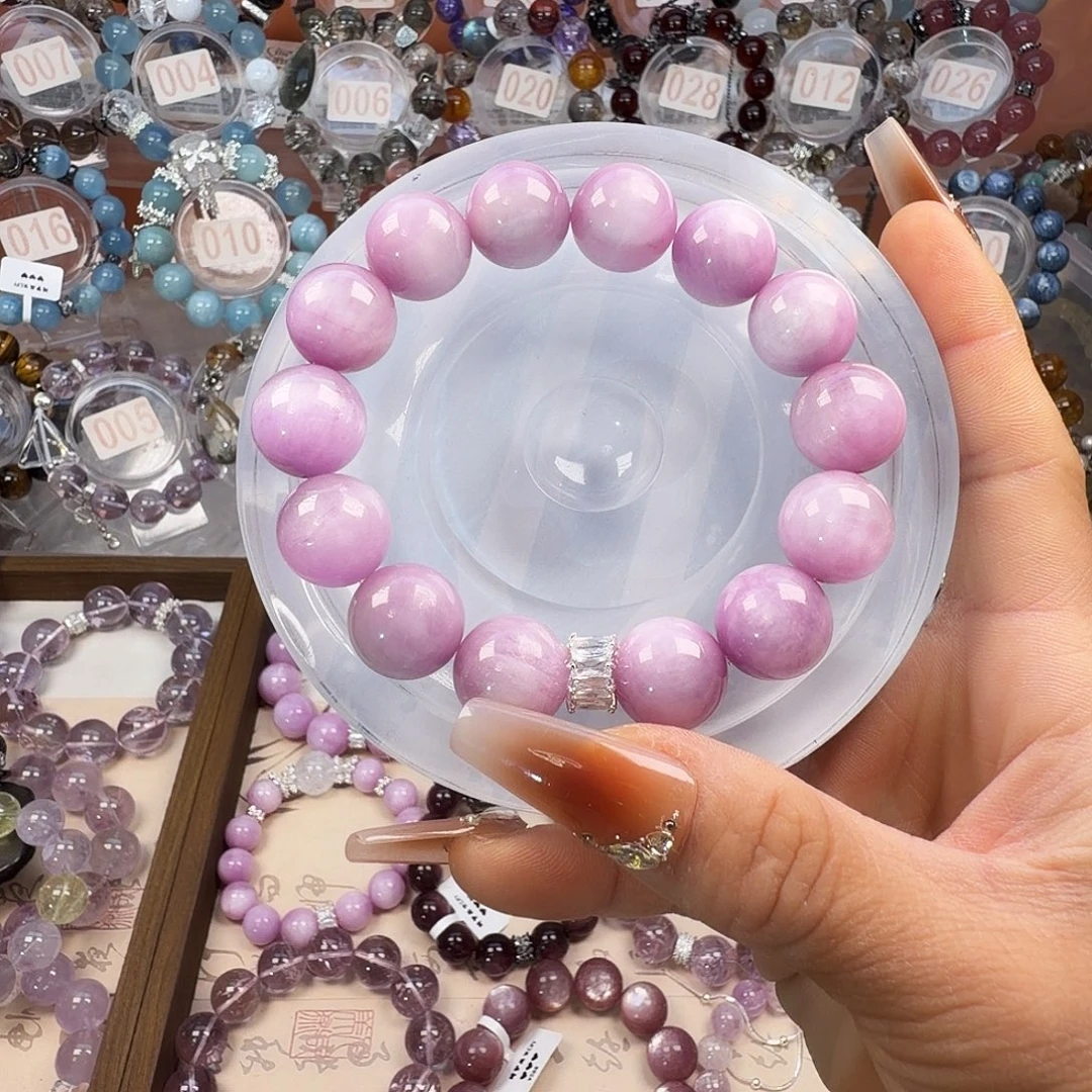 水晶合金手链紫锂灰