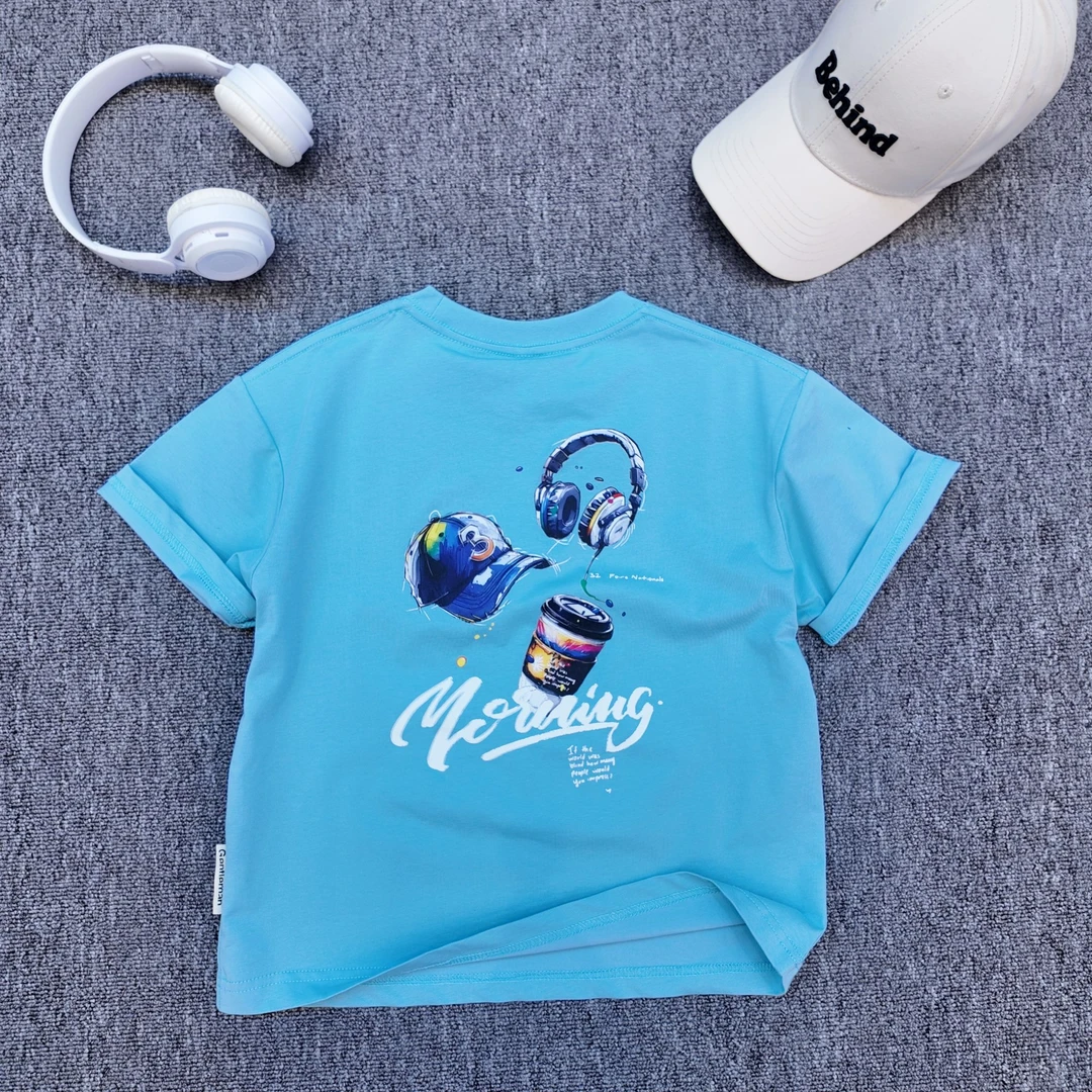 【小哥穿搭】男童短袖T恤印花韩版潮流夏季中大童新款休闲宽松6193