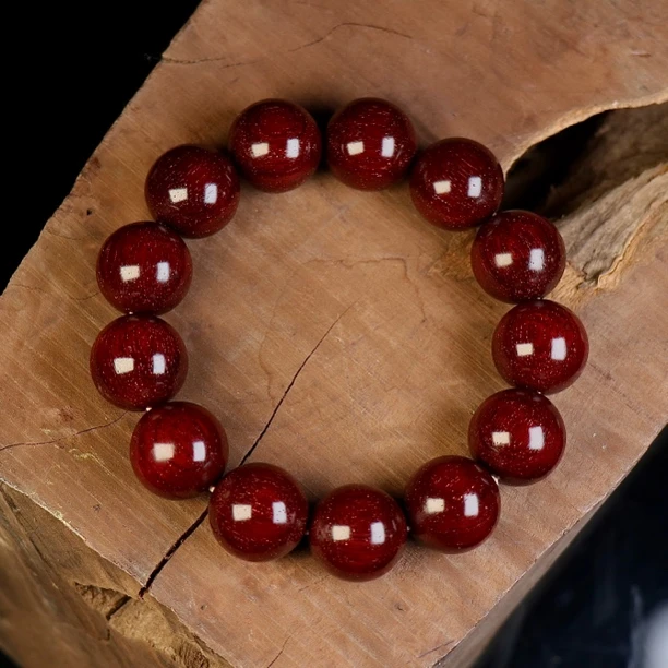 印度小叶紫檀1.8酒红底顶泥满金星高油密檀香紫檀干磨原汁原味