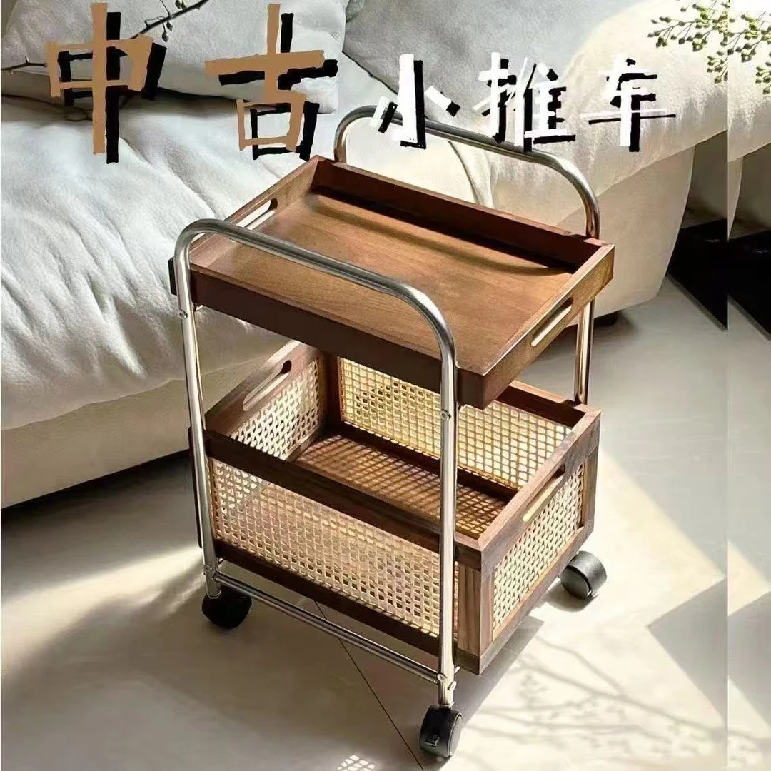 【伴手礼】中古茶几小推车零食置物架沙发客厅可移动侧边柜家用床头