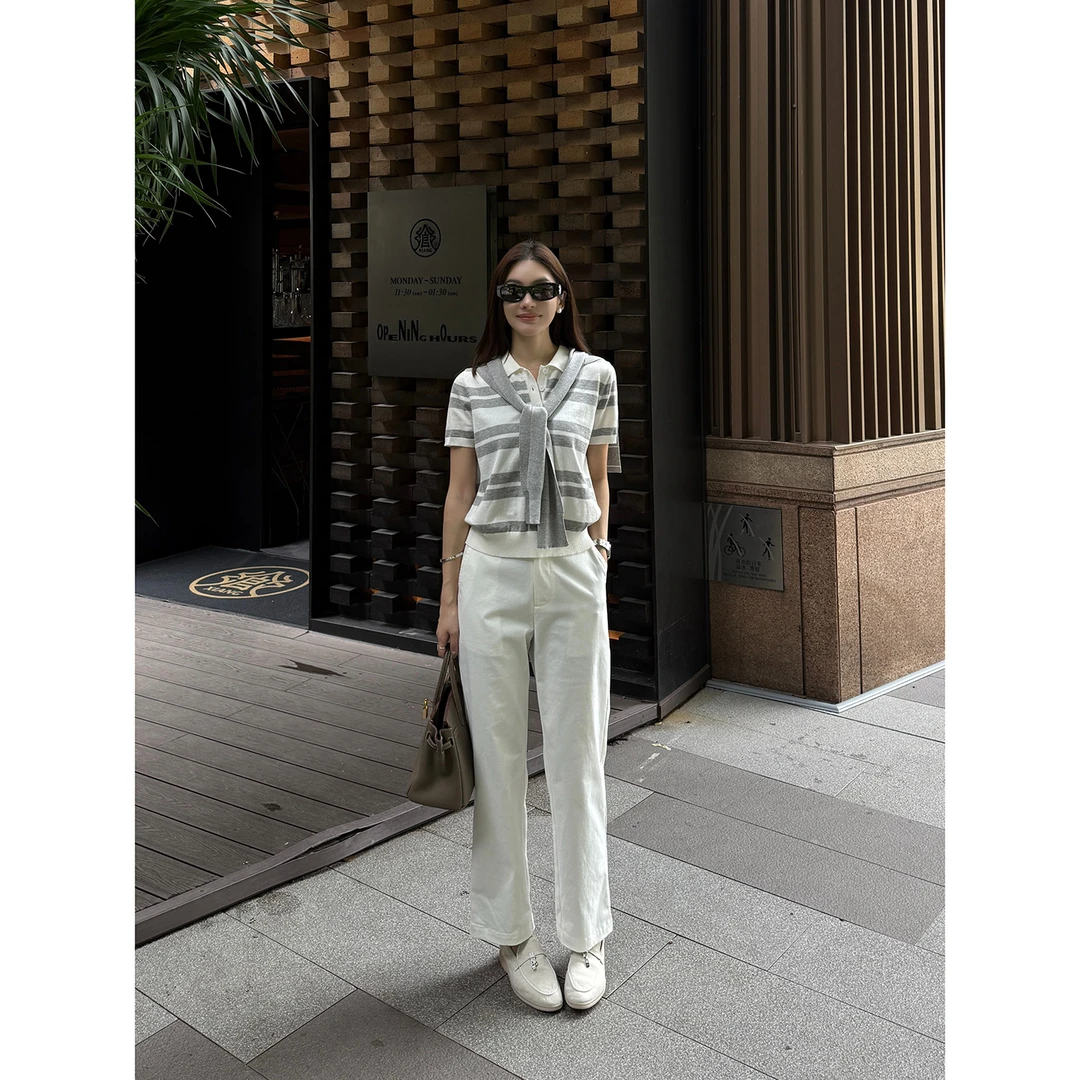 【威廉旅人】“锥形裤”极简设计感立体直筒百搭透气老钱休闲裤21466