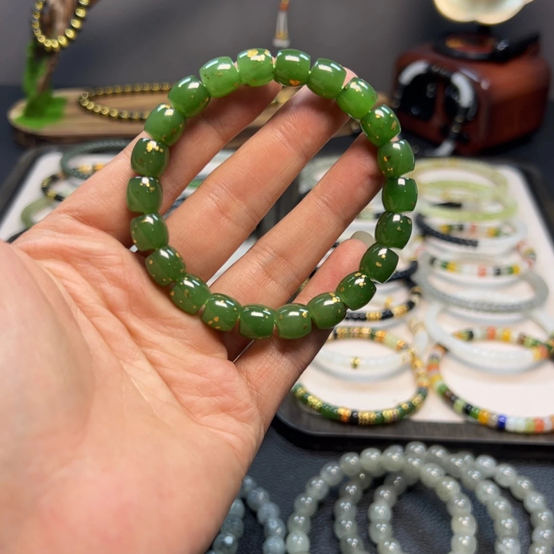 和田玉（碧玉）未镶嵌手链