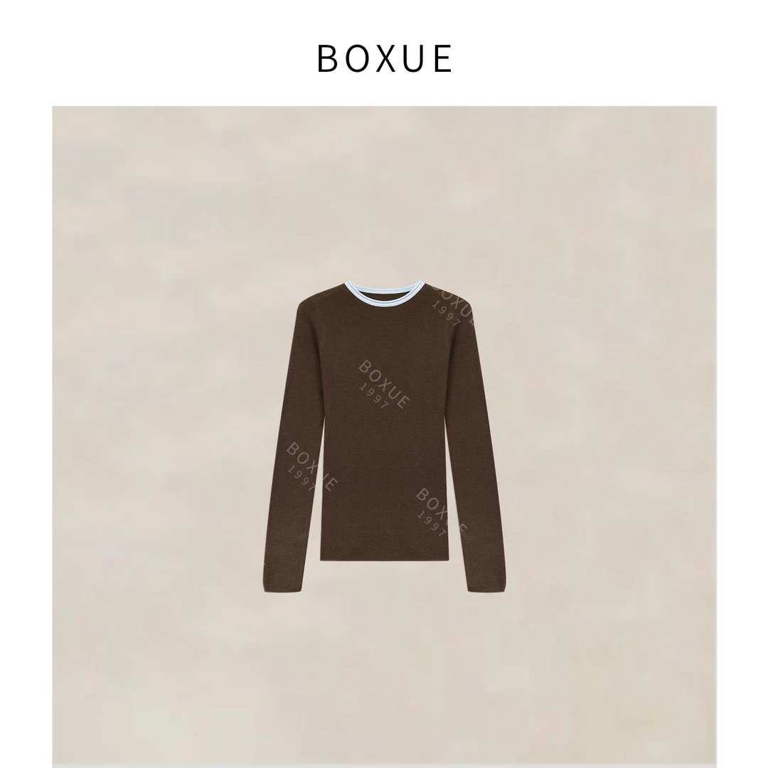 BOXUE“松果”2025秋冬扬子纱美丽诺羊毛轻奢 毛衣 #250820MY3932