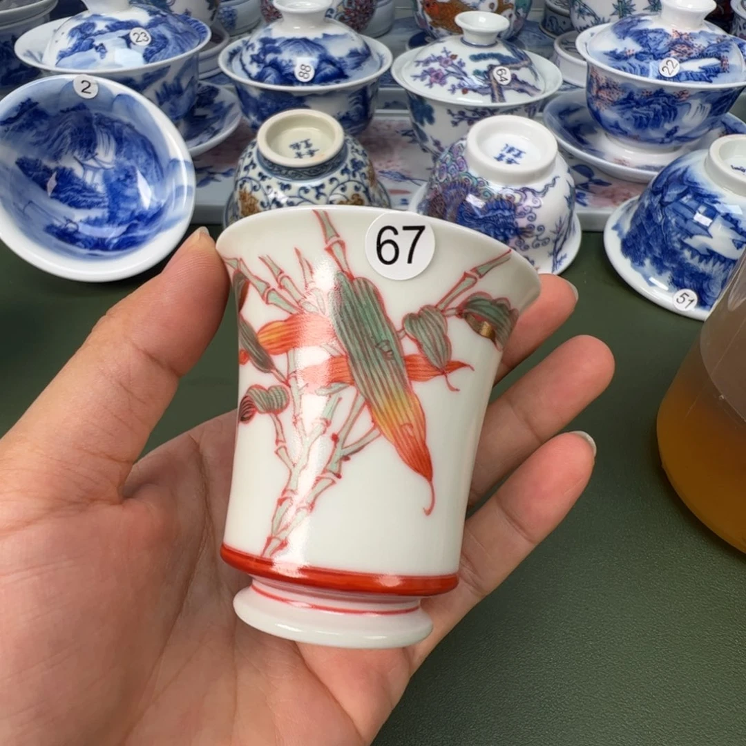景德镇纯手工纯手绘茶具木木67