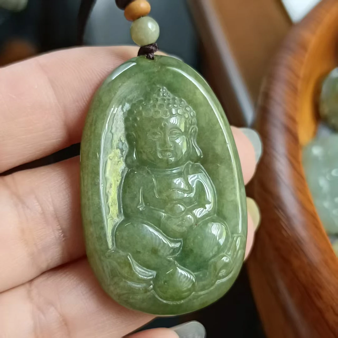 特价福利翡翠宝宝佛43.8*28.6*6.6mm附证书