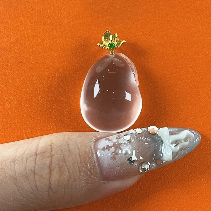 石英质玉18K金镶嵌颈饰