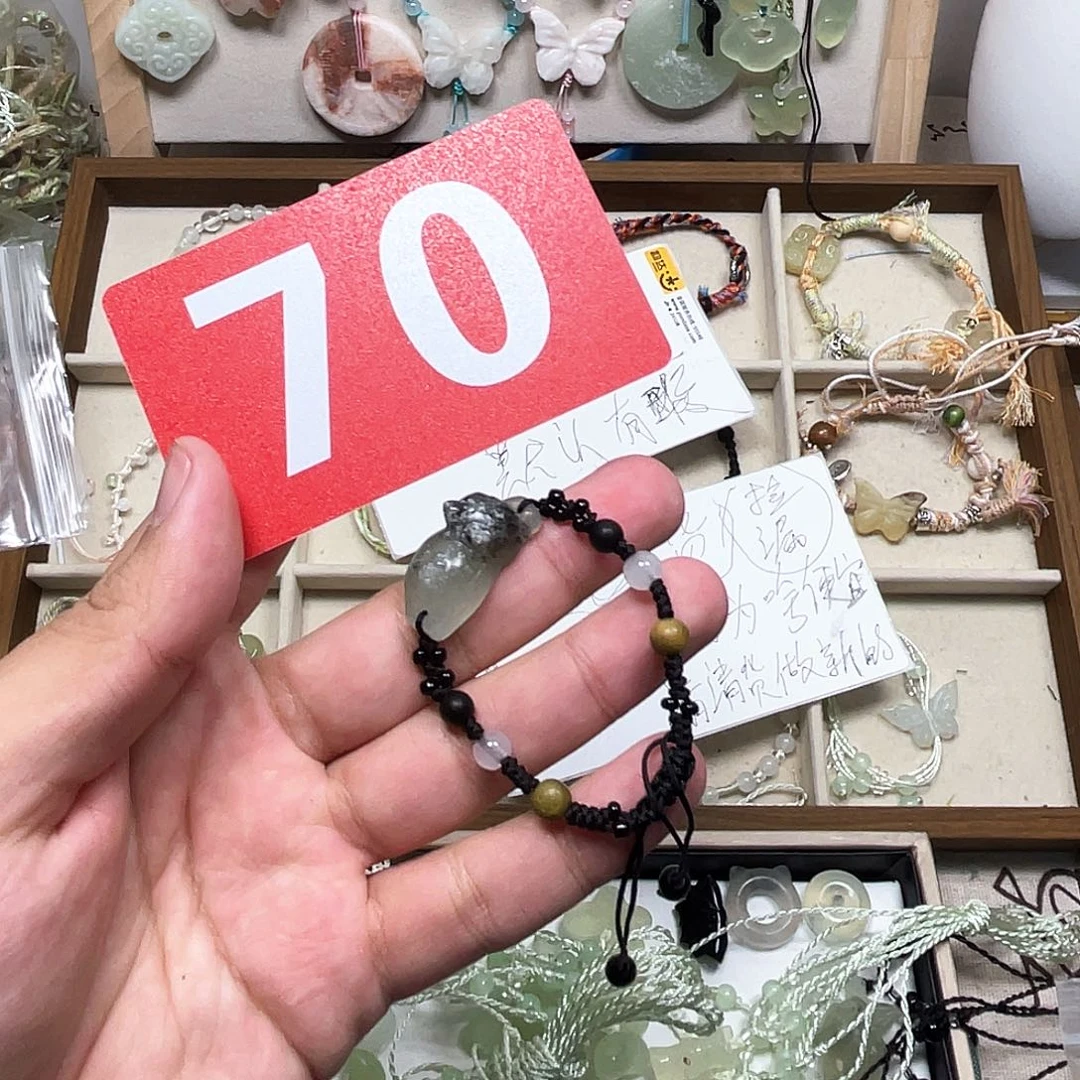 蛇纹石玉合金颈饰