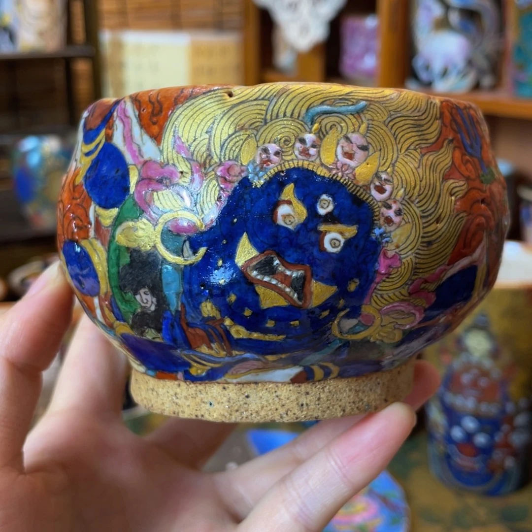 手捏匣钵志野大黑天