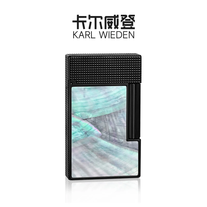 黑盖贝壳-KW卡尔威登煤油火机侧滑点火高档商务创意钢琴音朗声机