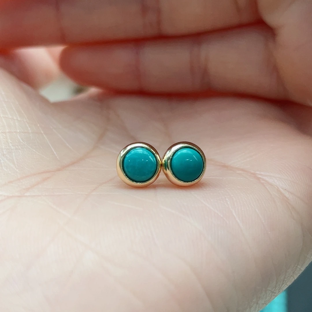 绿松石戒指银S925镶嵌