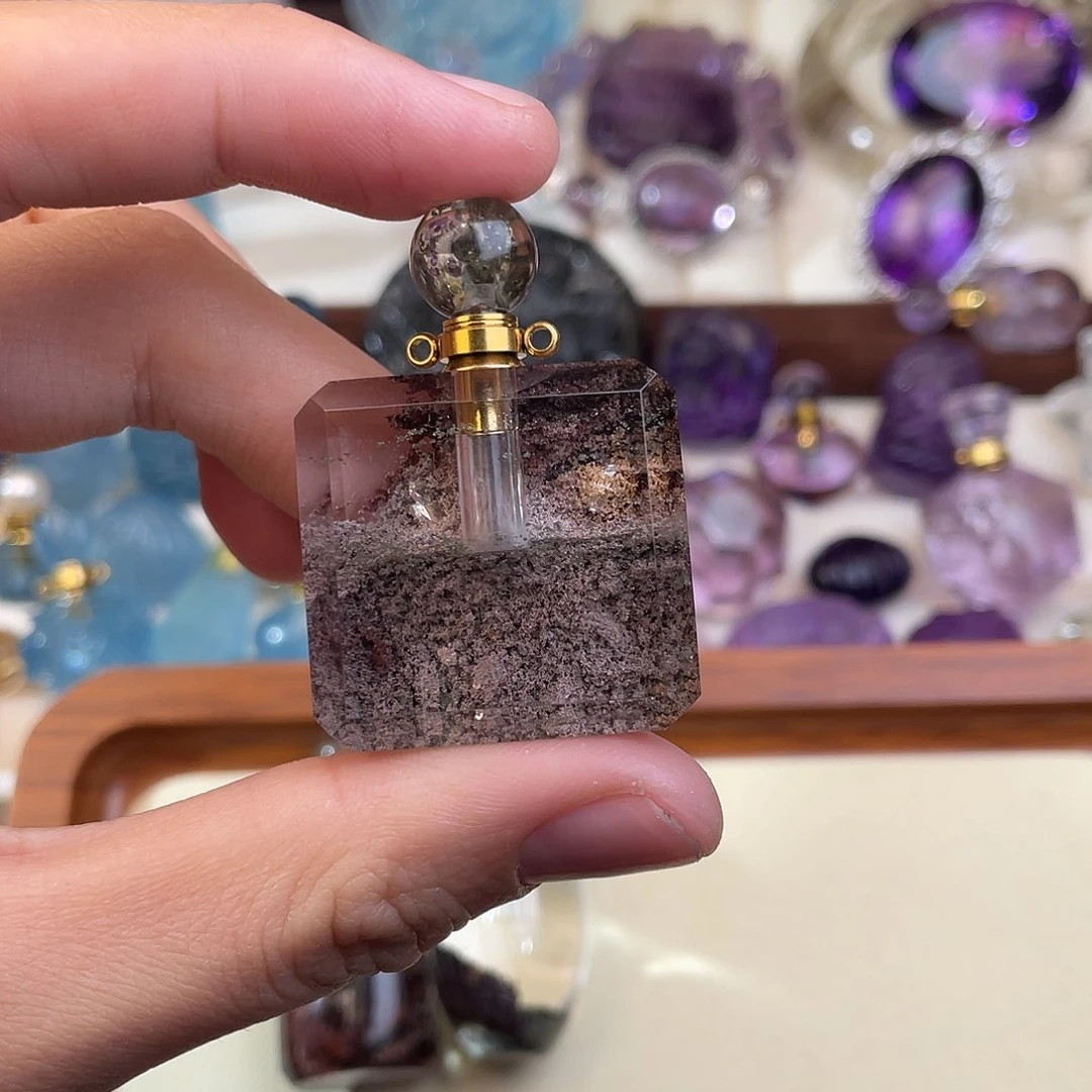 紫晶颈饰未镶嵌梦***姐天然水晶吊坠894