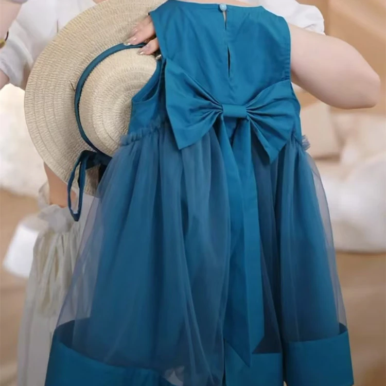 儿童装2025新款女童春秋纯色3-6岁裙子生日公主裙春款潮款发光