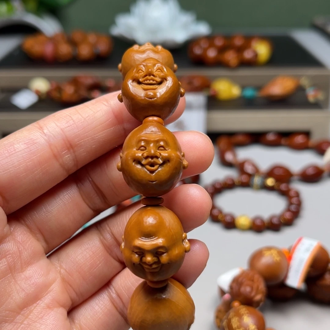 吊坠橄榄核笑佛手串