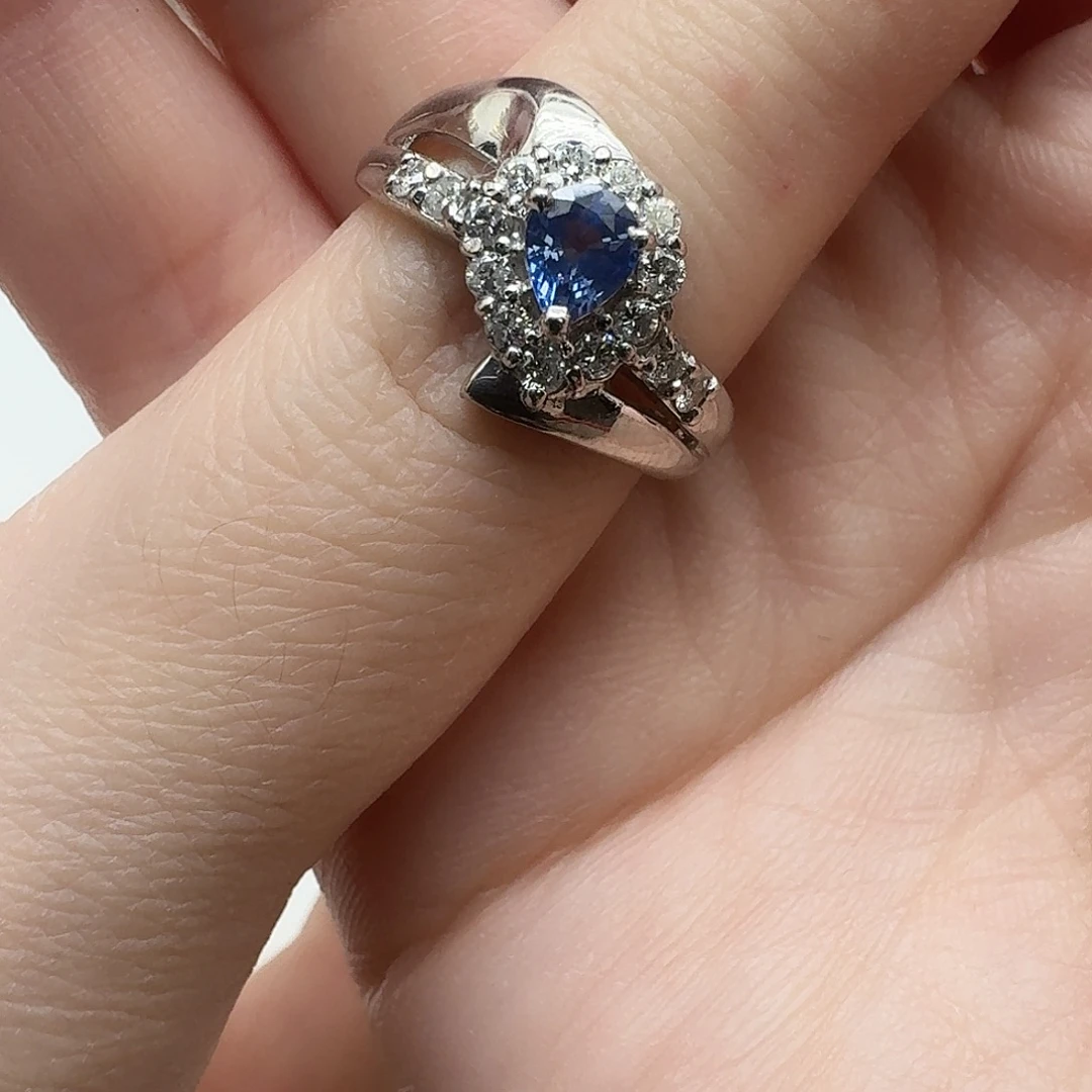 蓝宝石未镶嵌戒指