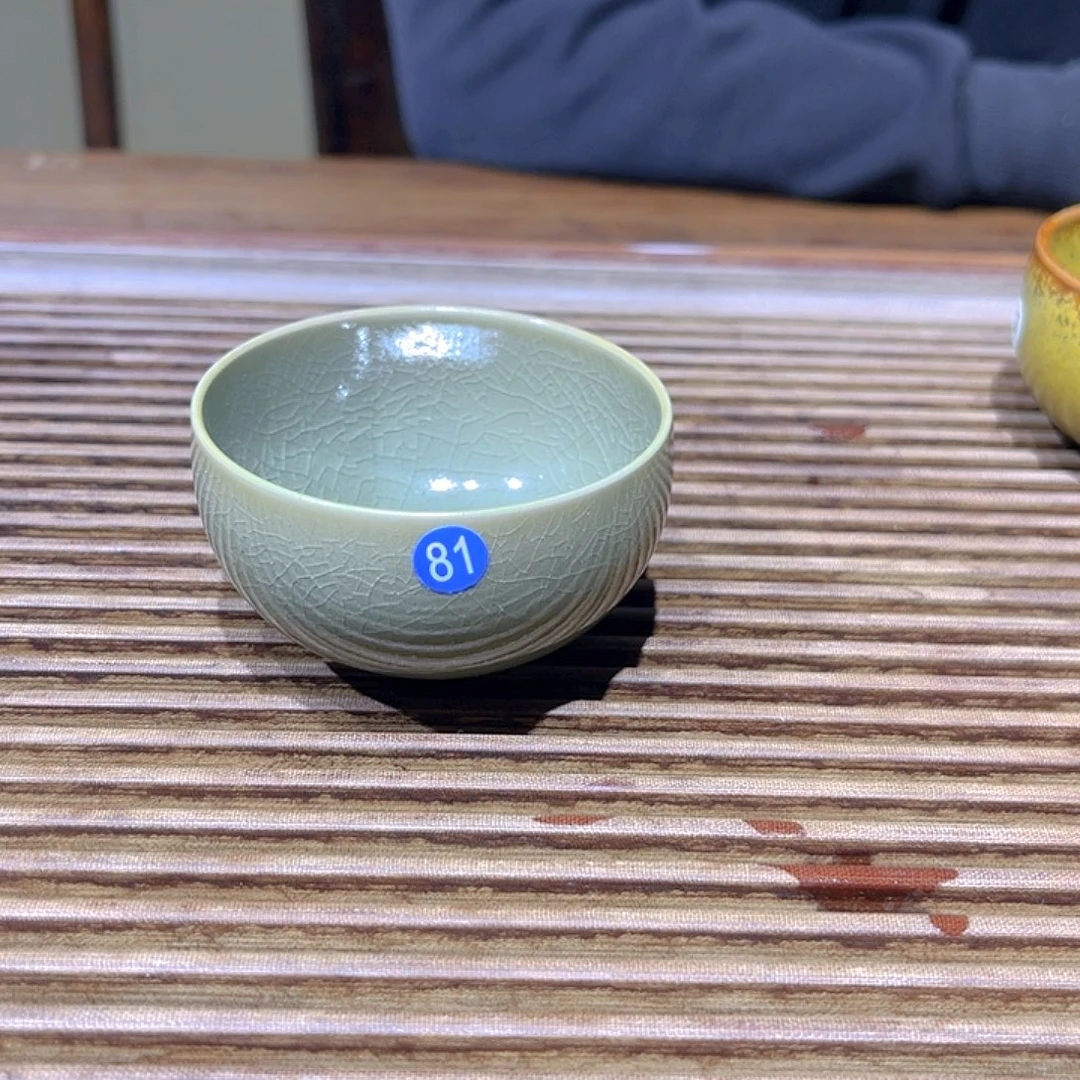 摆件原生态原矿青绿杯子