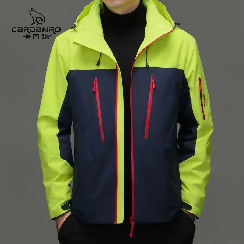 卡丹路夹克男装2025年秋季春秋冬纯色秋冬季男士休闲防风冲锋衣