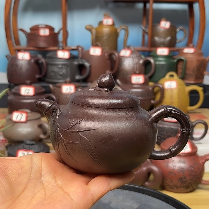 茶壶紫砂微瑕不带证书礼盒250cc