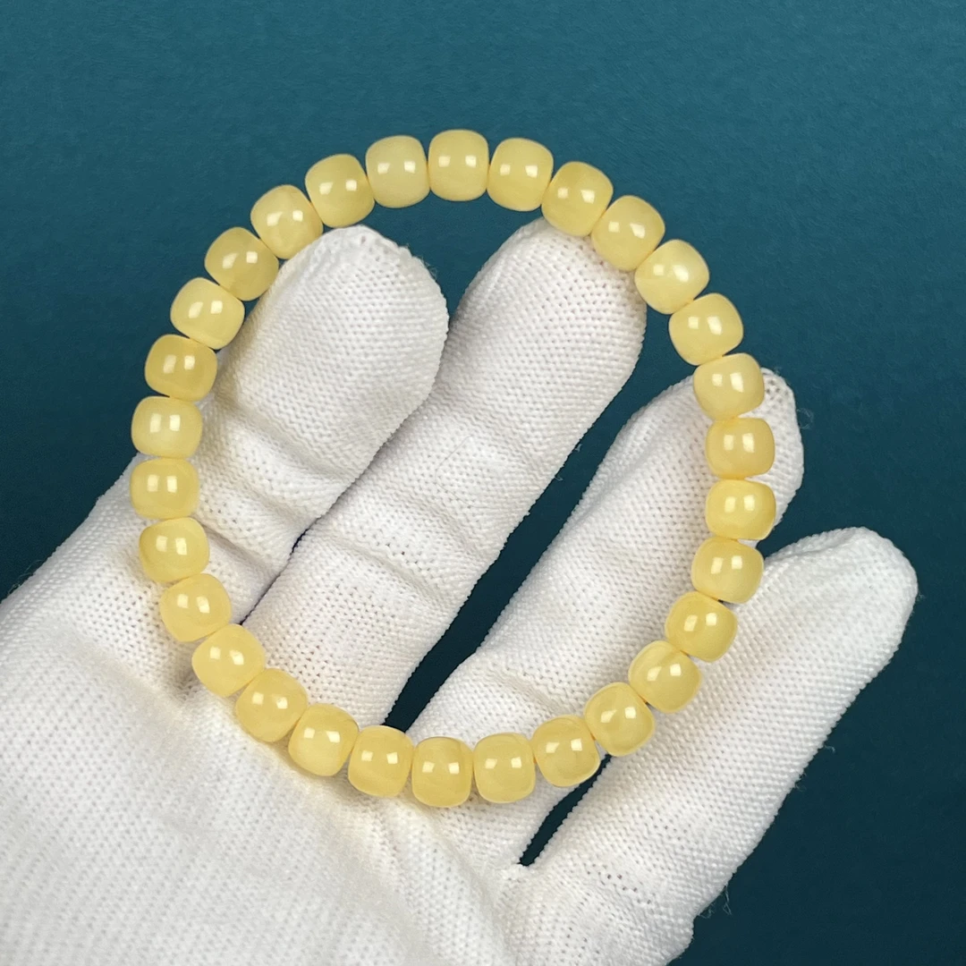 C1768天然原矿蜜蜡 单圈7.2*6.3mm 支持复检 假一罚十