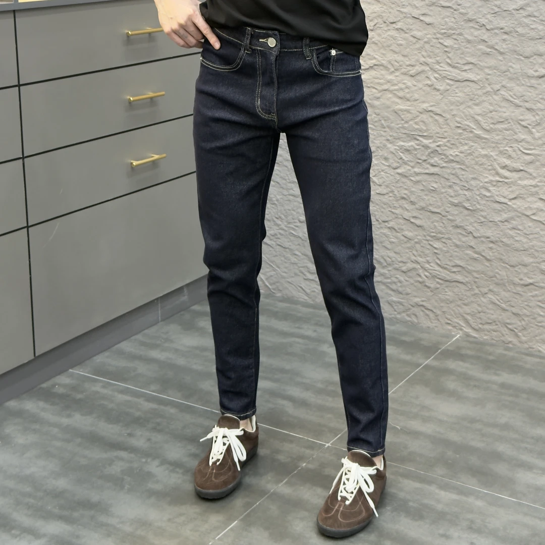 2025春季新款时尚休闲百搭净版小脚男士牛仔裤XZ1388
