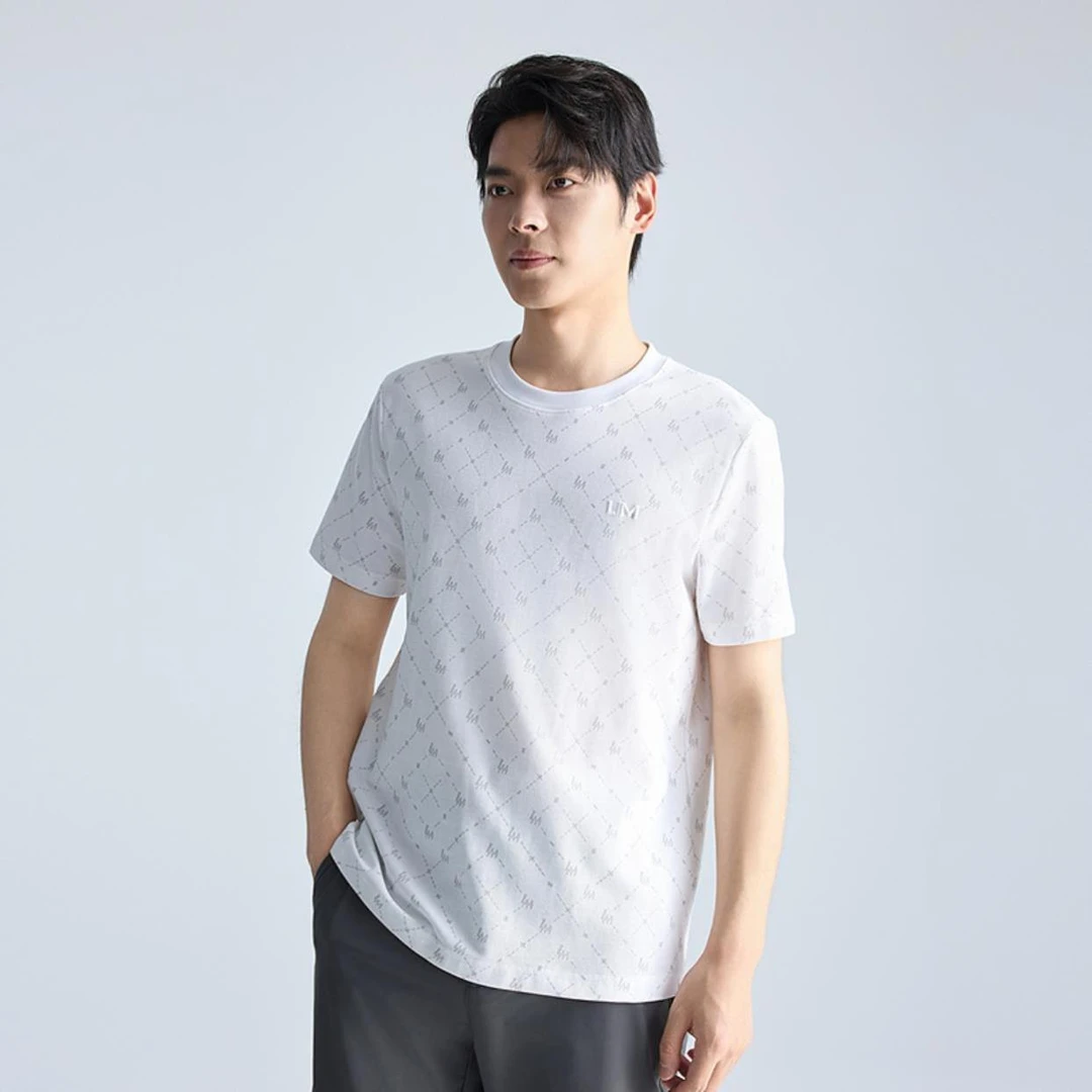 【印花纯棉】利郎夏季透气百搭宽松圆领印花时尚短T (A5XTX304)