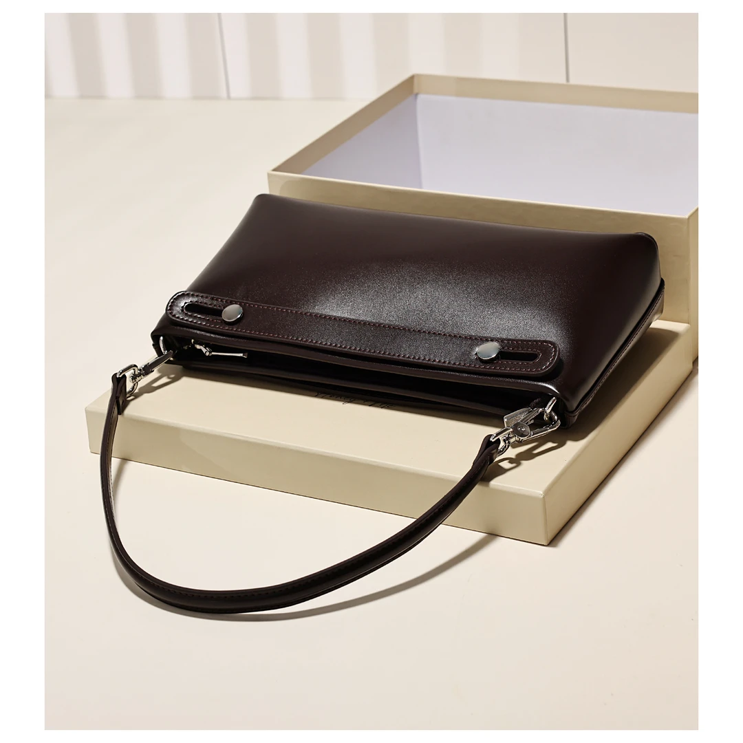 GXFMOD原创简约真皮腋下包女2025早秋新款高级质感单肩斜挎小方包