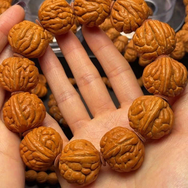 桃核手串龙纹桃核