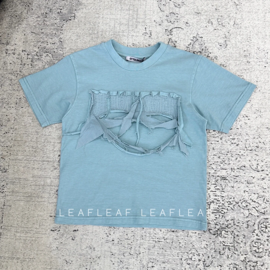 OTTOLINGER 仿旧布条字母T恤 LEAFLEAF设计师品牌