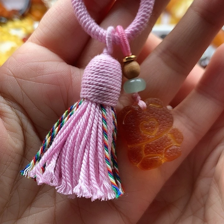 未镶嵌琥珀裸石钥匙扣