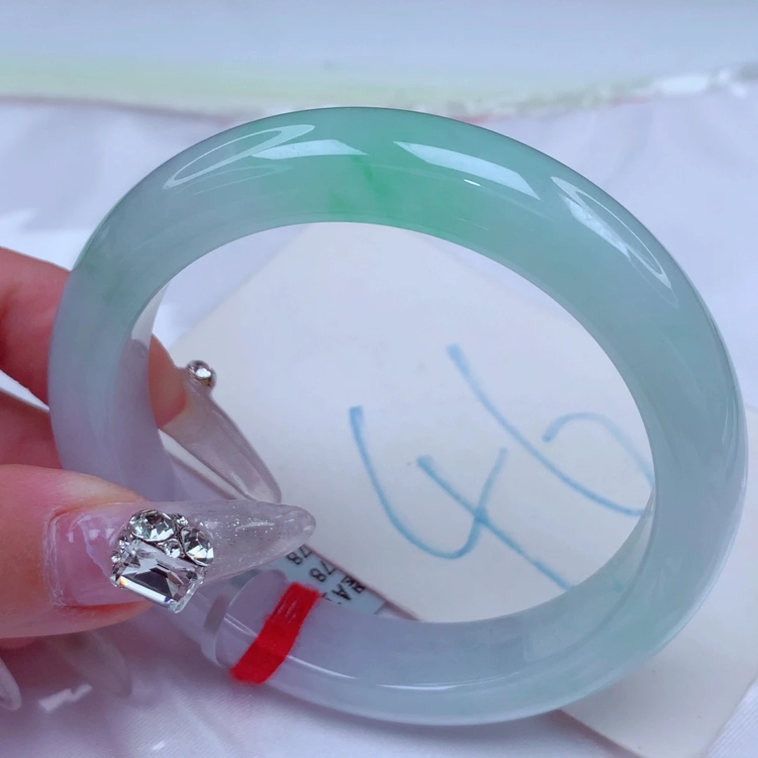 翡翠手镯未镶嵌天然缅甸翡翠A货手镯