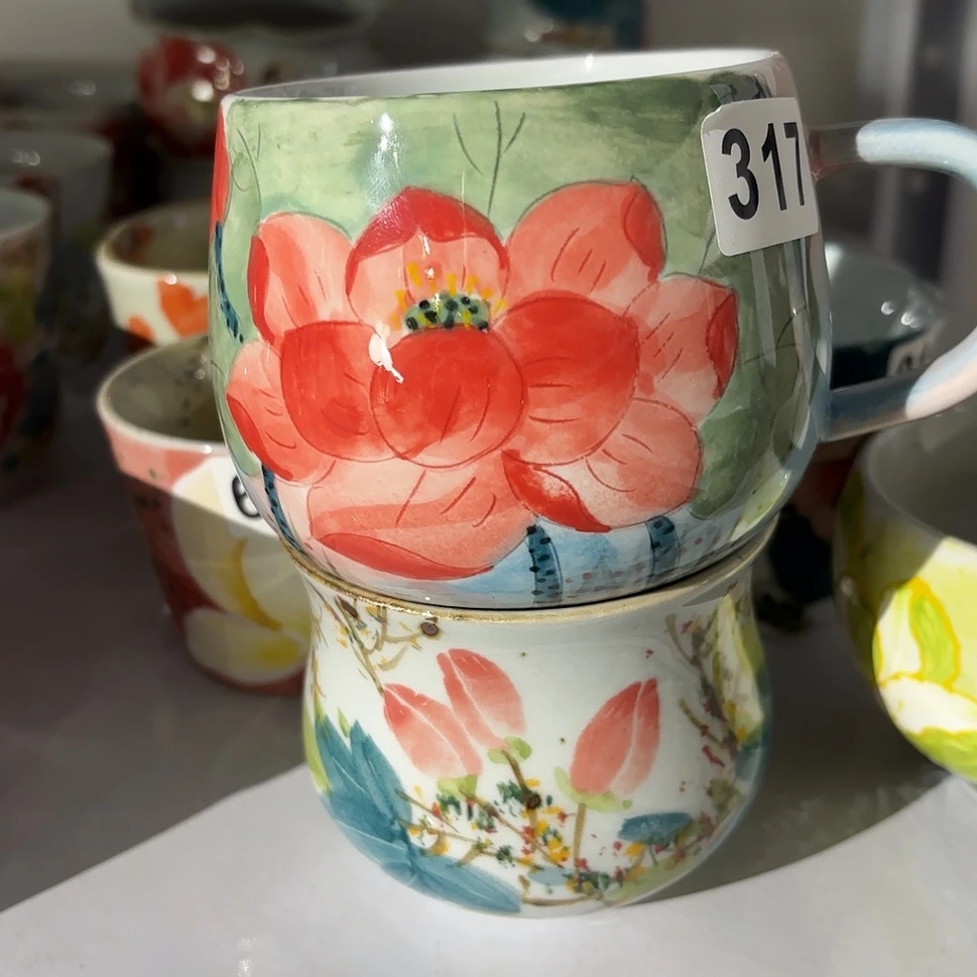 景德镇手绘高温釉下彩陶瓷茶具