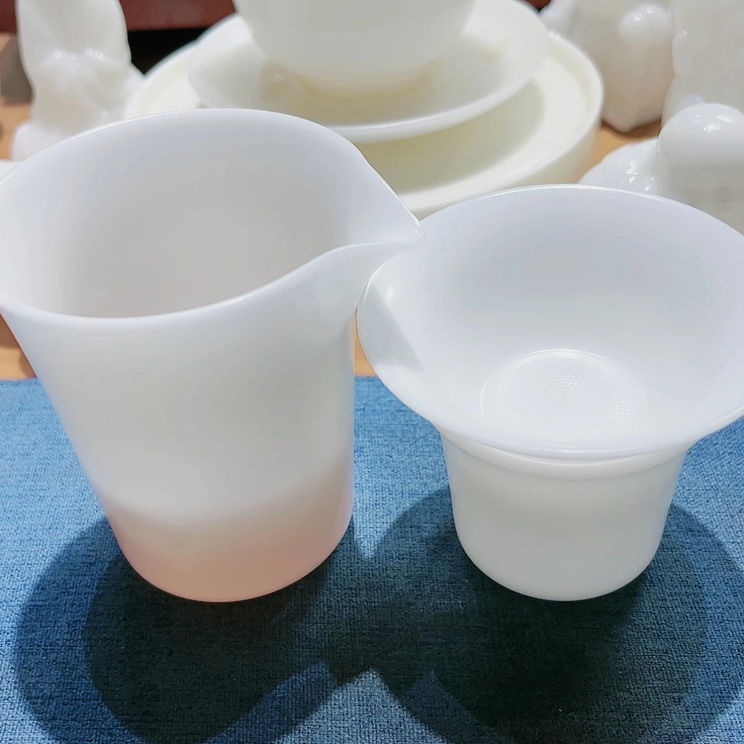瓷片素烧高冰1公杯茶漏11111