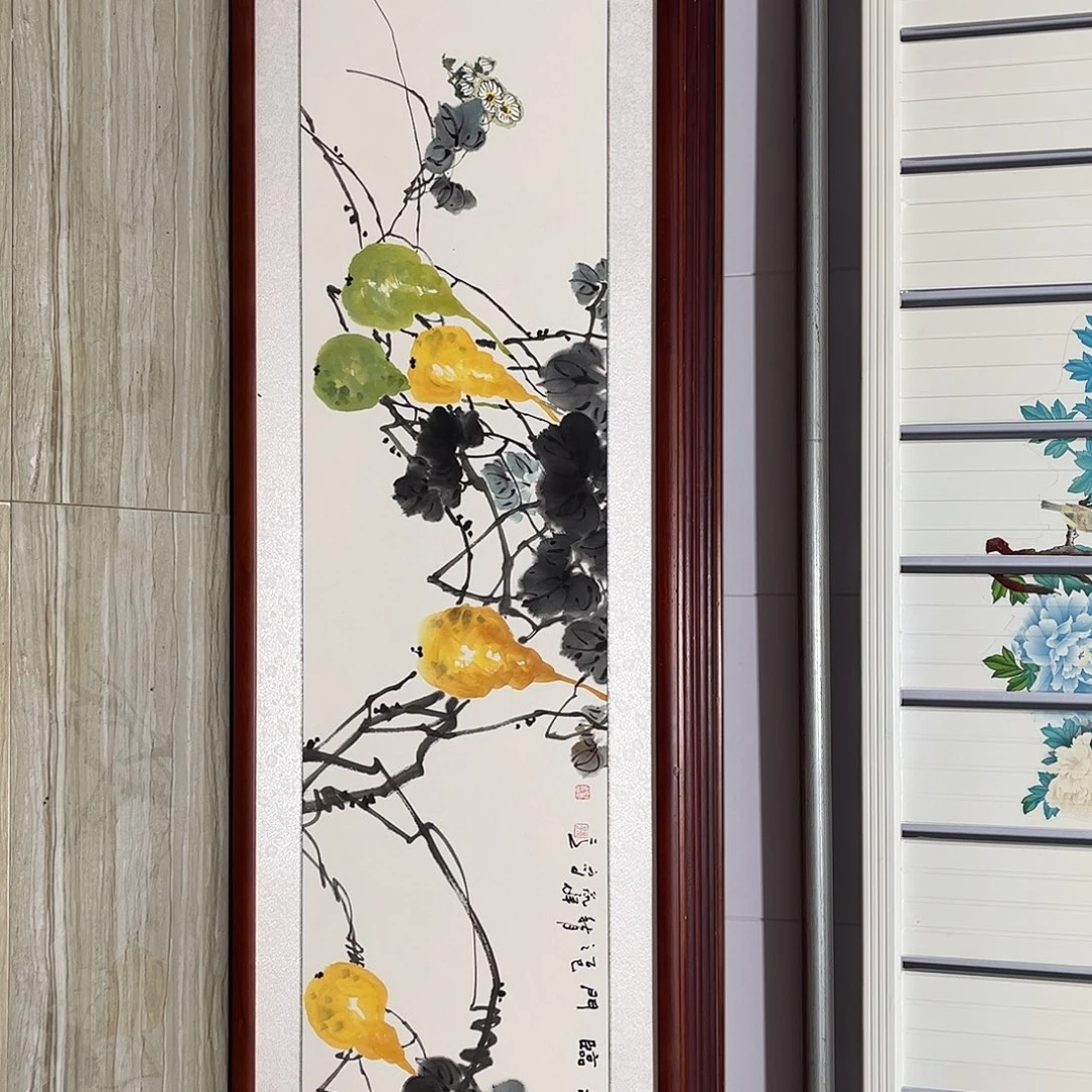 国画书画作品带框163×48